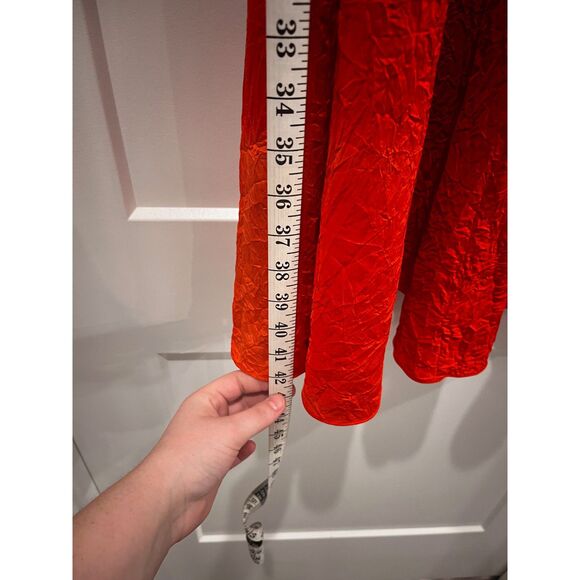 Coldwater Creek Silk Burnt Orange Sleeveless Midi Western Style Dress Size 10 - Picture 11 of 15